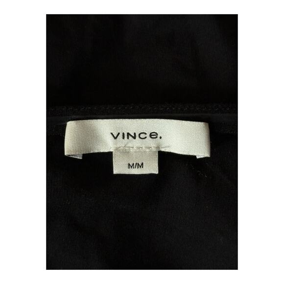 Vince Dress short sleeve faux wrap black size Medium M - Picture 5 of 7